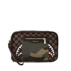 BORSA DA BEAUTY CASE “SHARKS IN PARIS” CON TASCA ESTERNA CON CERNIERA DORATA