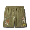 PANTALONCINI IN MAGLIA CON MACCHIE DI VERNICE (VERDE)