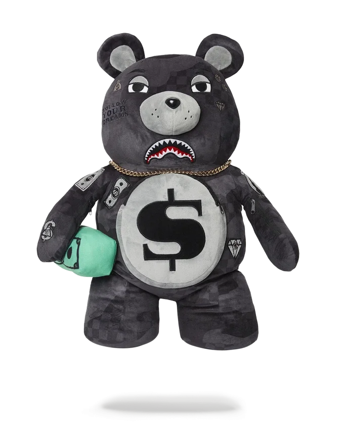 3AM NEVER SLEEP MONEYBEAR Zaino a forma di orsacchiotto