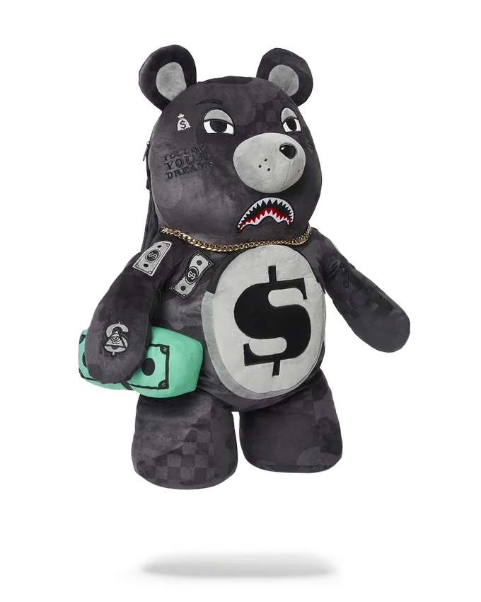 3AM NEVER SLEEP MONEYBEAR Zaino a forma di orsacchiotto