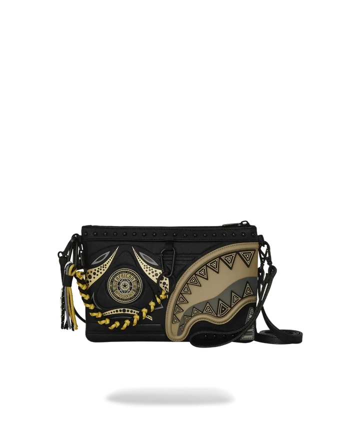 A.I. AFRICAN INTELLIGENCE SHARKS OF THE GOLD OCEAN CROSSOVER CLUTCH - COLLABORAZIONE CON SANDFLOWER