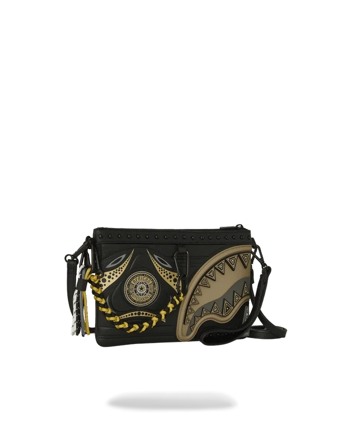 A.I. AFRICAN INTELLIGENCE SHARKS OF THE GOLD OCEAN CROSSOVER CLUTCH - COLLABORAZIONE CON SANDFLOWER