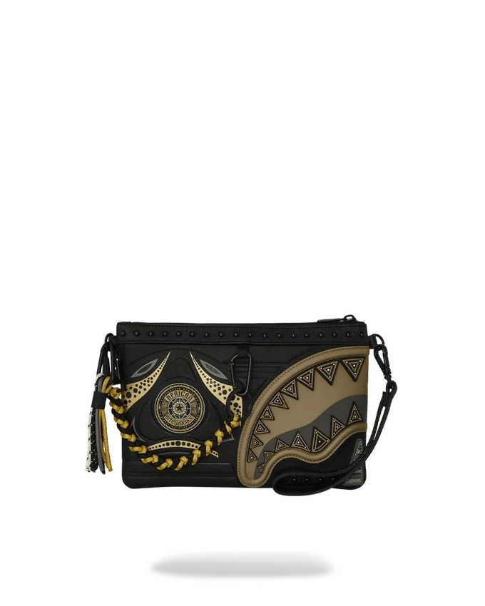 A.I. AFRICAN INTELLIGENCE SHARKS OF THE GOLD OCEAN CROSSOVER CLUTCH - COLLABORAZIONE CON SANDFLOWER