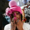BERRETTO POMPON PINK LIL BEAR