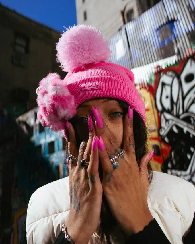 BERRETTO POMPON PINK LIL BEAR