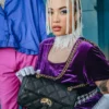 BORSA A MANO NOIR QUILT CON CATENA D'ORO E MOTIVO A SQUALO