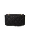 BORSA A MANO NOIR QUILT CON CATENA D'ORO E MOTIVO A SQUALO
