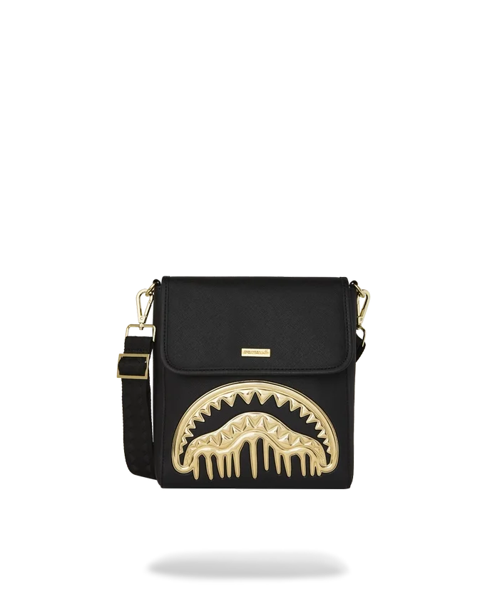 BORSA A MONOSPALLA GOLDHEART SHARK DRIP BORSE MESSAGER