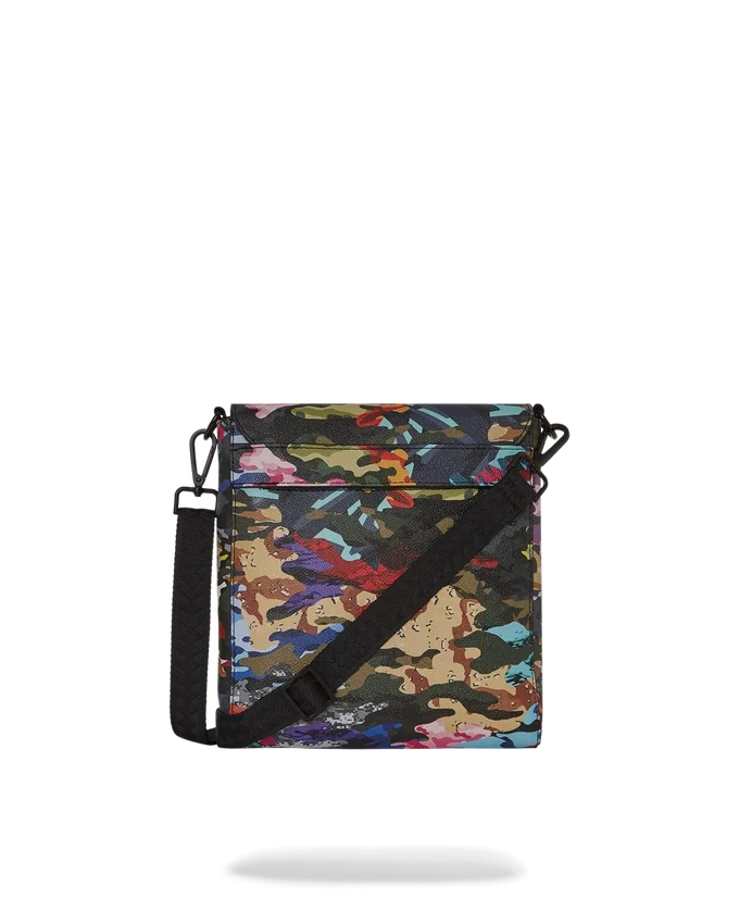 BORSA A TRACOLLA CAMO A FASCE E QUADRATI PER BORSE MESSAGE
