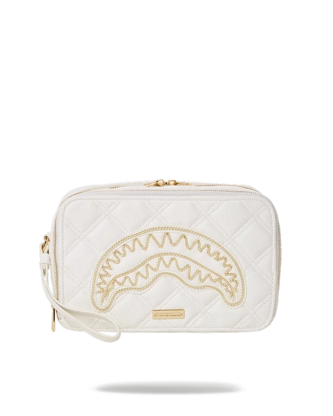 BORSA DA BEAUTY CASE RIVIERA LE BLANC CON CATENA D'ORO A FORMA DI SQUALO