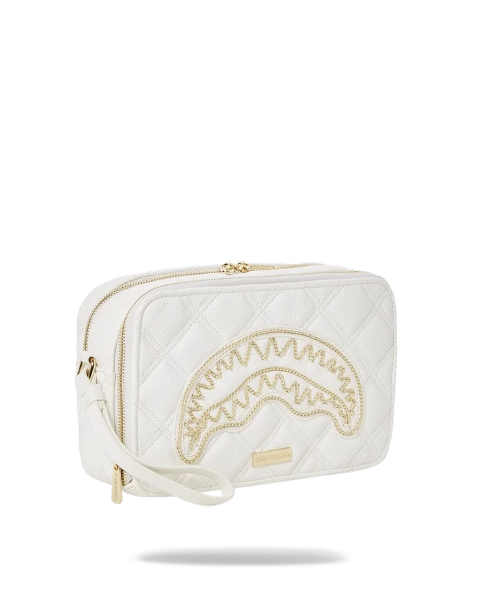 BORSA DA BEAUTY CASE RIVIERA LE BLANC CON CATENA D'ORO A FORMA DI SQUALO