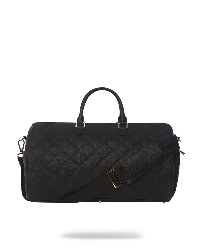 BORSA DA BORSONE NOIR TRAPUNTATA CON CATENA D'ORO E DETTAGLI A FORMA DI SQUALO
