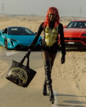 BORSA DA SPIAGGIA GOLD FANG TOTE