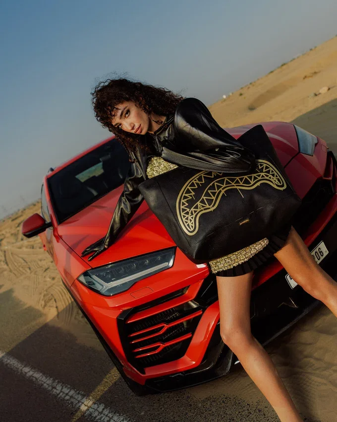 BORSA DA SPIAGGIA GOLD FANG TOTE
