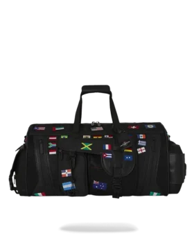 BORSA DA VIAGGIO JAMES FIRST CLASS CON BANDIERE DEL MONDO E MOTIVO BORSONI OPERAZIONI SPECIALI