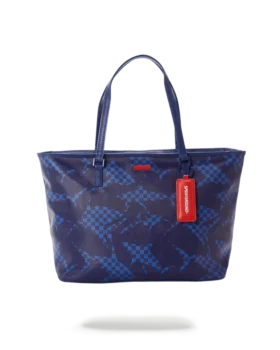 BORSA SHARK CHECK (BLU) Tote