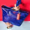 BORSA SHARK CHECK (BLU) Tote