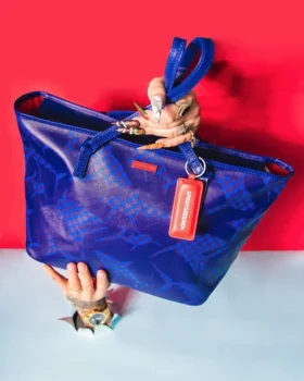 BORSA SHARK CHECK (BLU) Tote