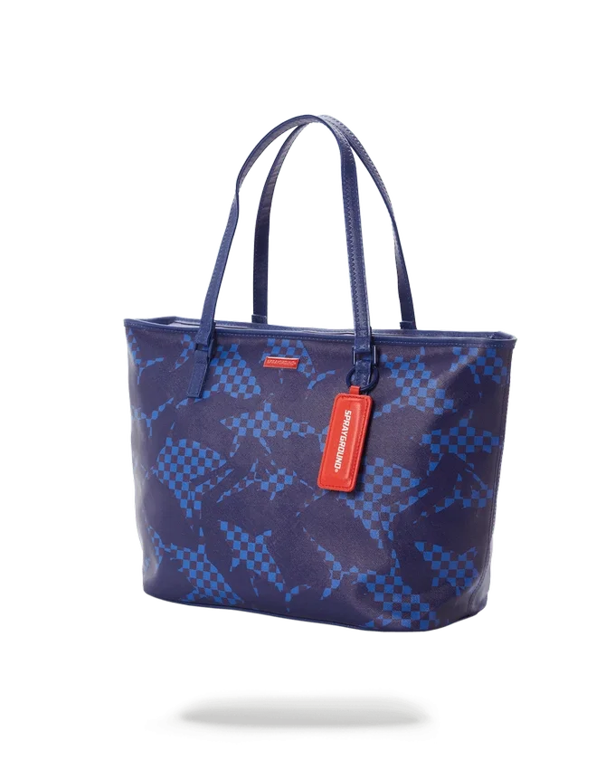 BORSA SHARK CHECK (BLU) Tote