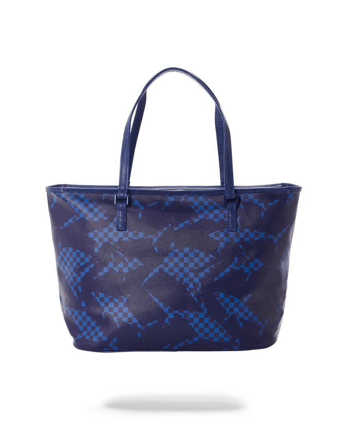 BORSA SHARK CHECK (BLU) Tote