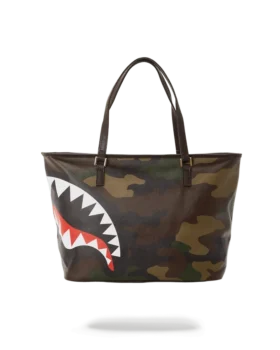BORSA TOTE A QUADRI IN STILE MIMETICO