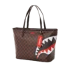 BORSA TOTE A QUADRI IN STILE MIMETICO