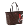 BORSA TOTE A QUADRI IN STILE MIMETICO