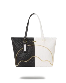 BORSA TOTE A TRASVERSALE CON MOTIVO A TRAPUNTO A LIVELLI “Split Quilt Shark”
