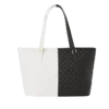 BORSA TOTE A TRASVERSALE CON MOTIVO A TRAPUNTO A LIVELLI “Split Quilt Shark”