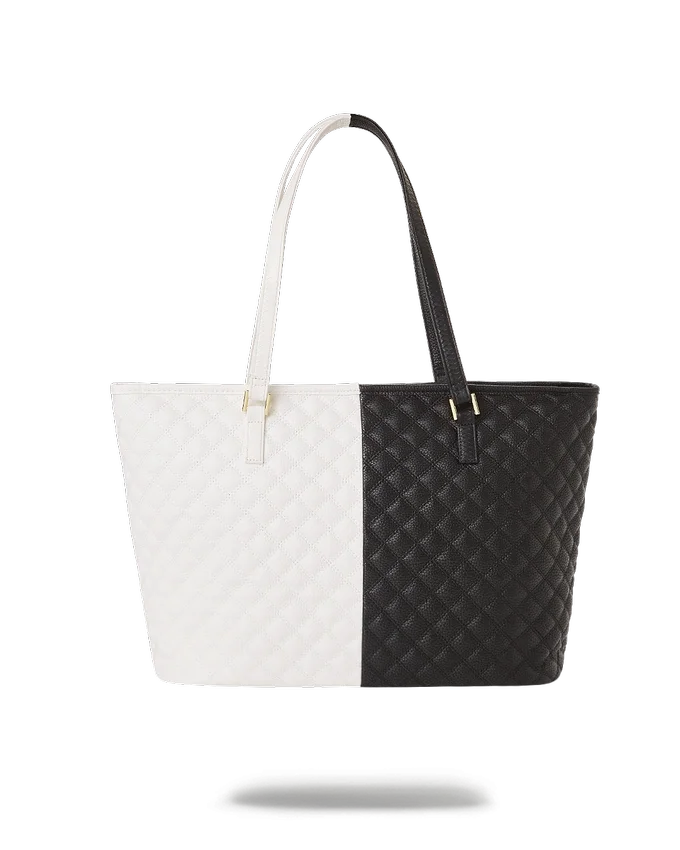 BORSA TOTE A TRASVERSALE CON MOTIVO A TRAPUNTO A LIVELLI “Split Quilt Shark”