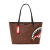 BORSA TOTE CON SQUALI E TESCHIO