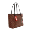 BORSA TOTE CON SQUALI E TESCHIO