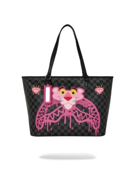 BORSA TOTE DI PANNELLA CON SQUALO E DIAMANTI