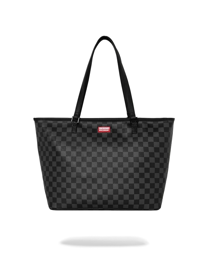 BORSA TOTE DI PANNELLA CON SQUALO E DIAMANTI
