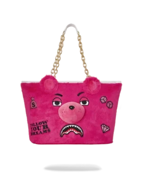 BORSA TOTE MONEYBEAR IN PELUCHE (ROSA)