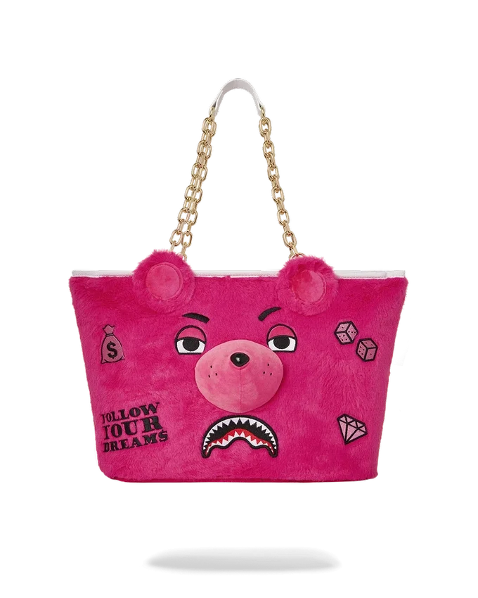 BORSA TOTE MONEYBEAR IN PELUCHE (ROSA)