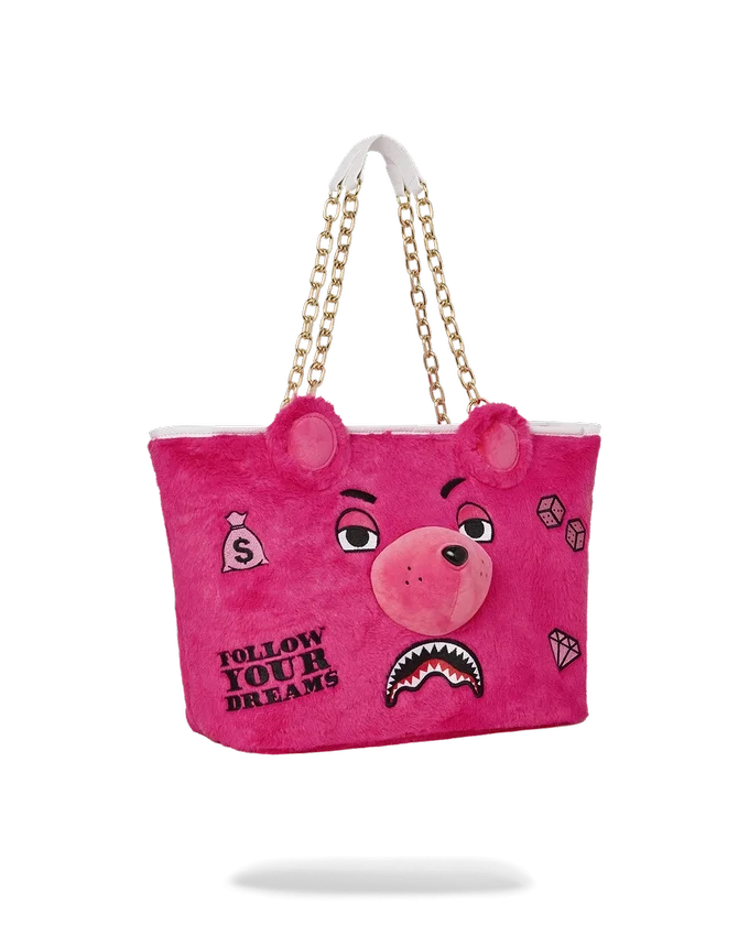 BORSA TOTE MONEYBEAR IN PELUCHE (ROSA)