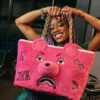 BORSA TOTE MONEYBEAR IN PELUCHE (ROSA)