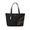 BORSA TOTE NOIR QUILT CON CATENA DORATA E MOTIVO SQUALO