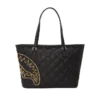 BORSA TOTE NOIR QUILT CON CATENA DORATA E MOTIVO SQUALO