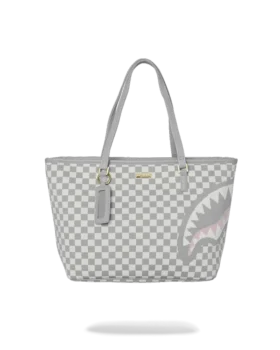 BORSA TOTE “SHARKS IN PARIS” IN MAGLIA COLOR CREMA