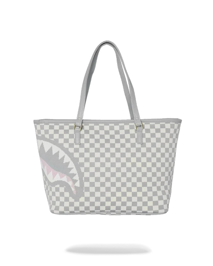 BORSA TOTE “SHARKS IN PARIS” IN MAGLIA COLOR CREMA