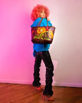 BORSA TOTE SUNFLOWER GRIN IN COLLABORAZIONE CON RON ENGLISH