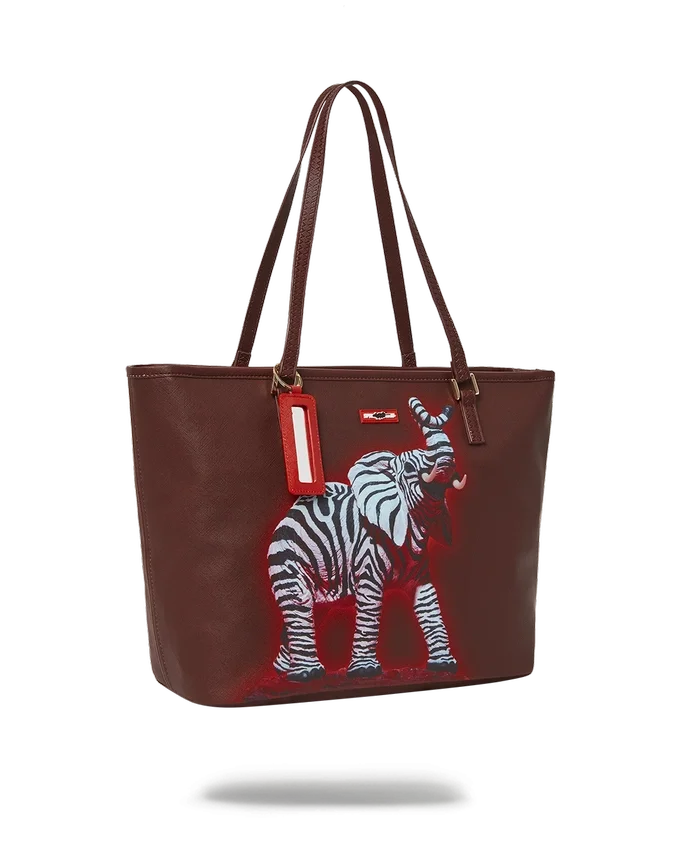 BORSA TOTE ZEBRA ELEPHANT RON ENGLISH COLLAB