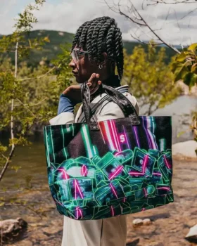 CRYPTO STACKS Borse Tote