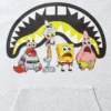 FELPA CON CAPPUCCIO E SQUALO SPONGEBOB (GRIGIO CHIARO)