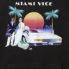 FELPA CON CAPPUCCIO MIAMI VICE (NERA)