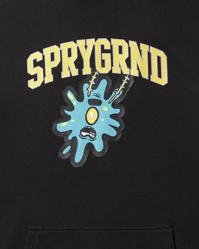 FELPA CON CAPPUCCIO SPONGEBOB SPLAT (NERA)