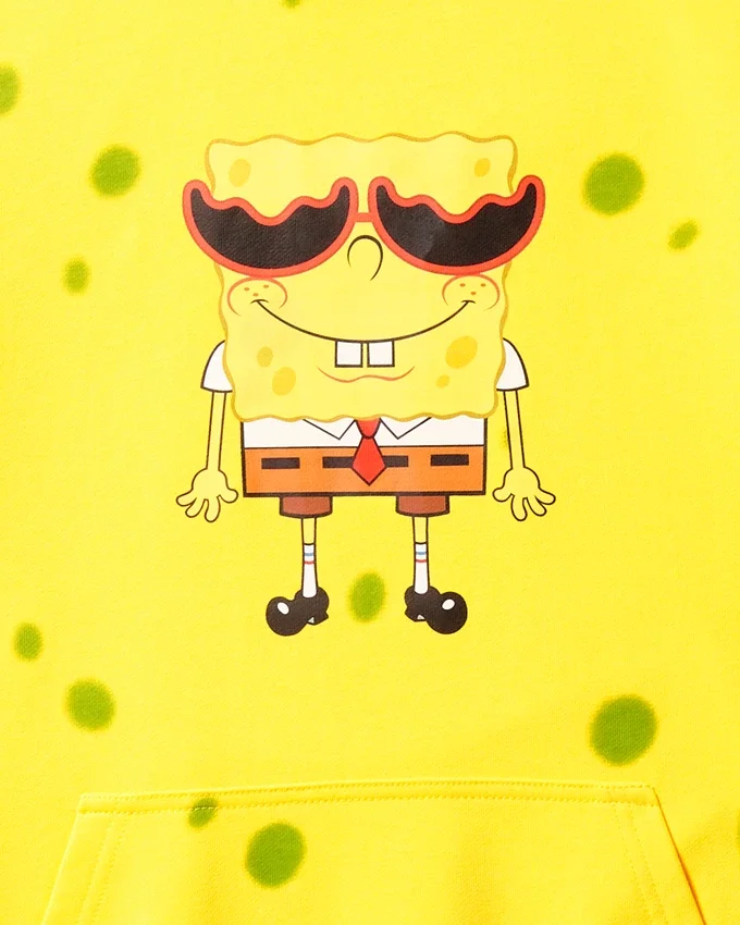 FELPA CON CAPPUCCIO SPONGEBOB SPONGE (GIALLO)