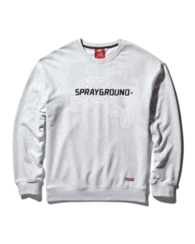 FELPA CON COLLO A GOLLO SPRAYGROUND (GRIGIO CHIARO)